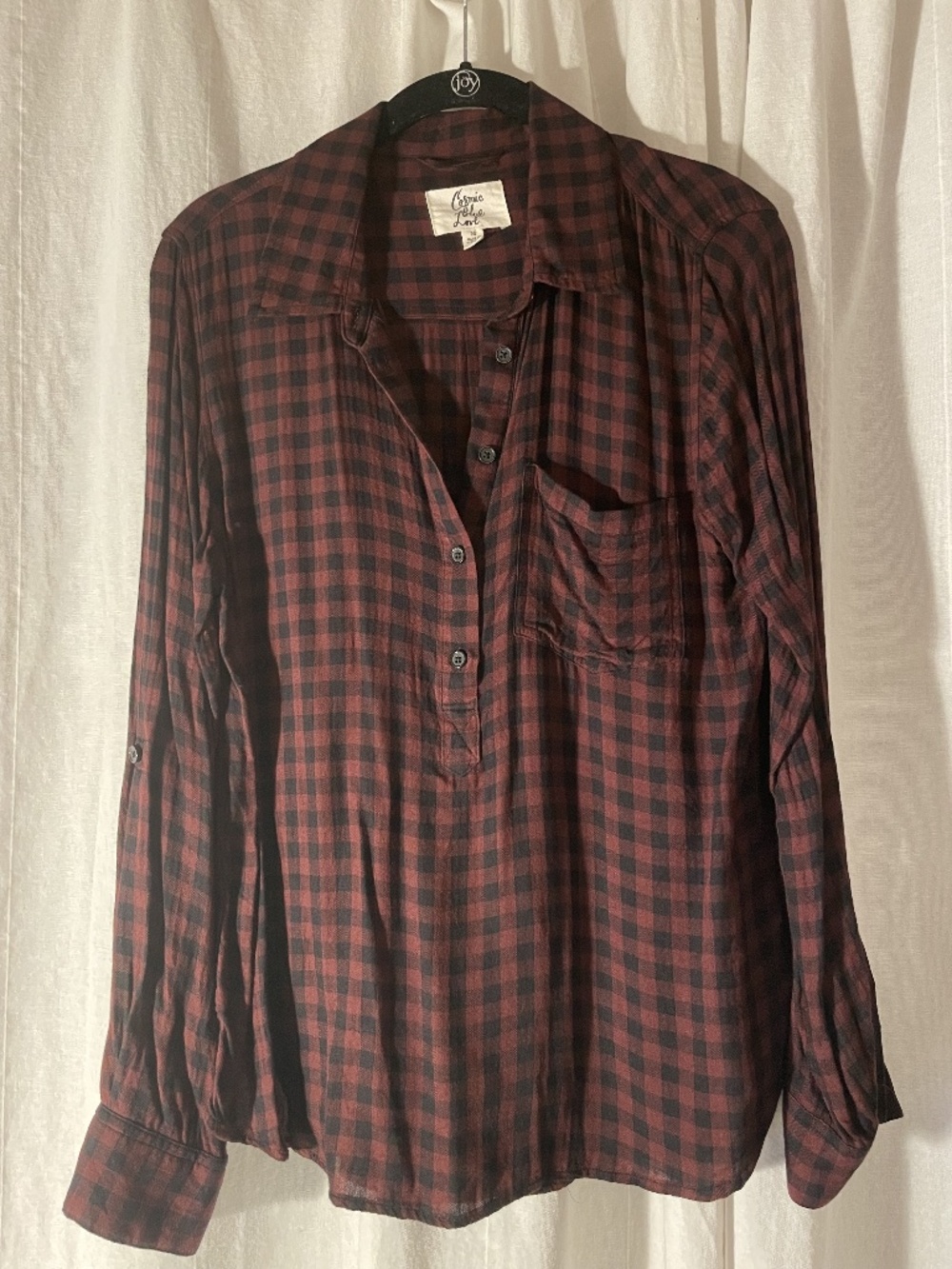 Cosmic Blue Love Button Down Shirt Size M